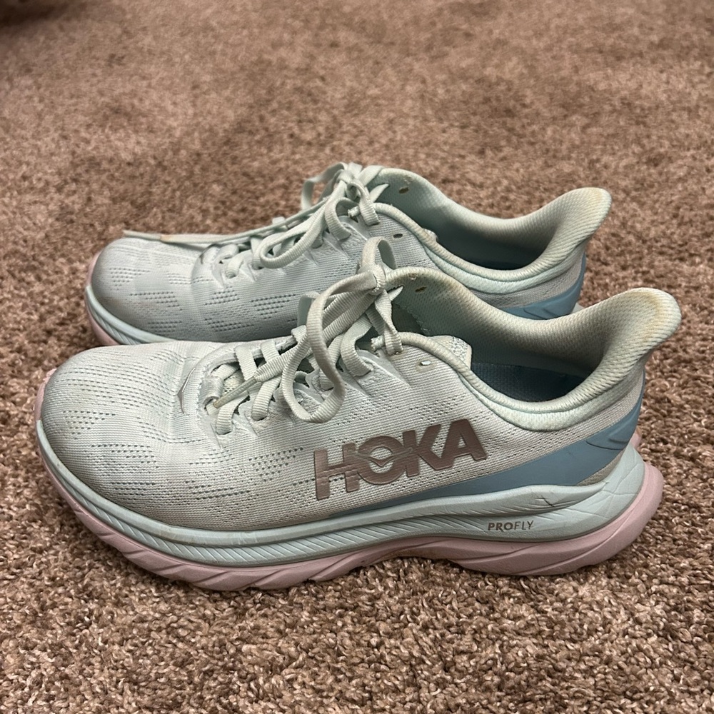 Hoka Light Blue Athletic Shoes